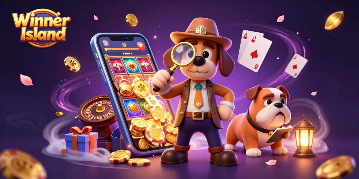 Experience the excitement of Winner Island with the detective duo uncovering hidden treasures amidst thrilling casino games.