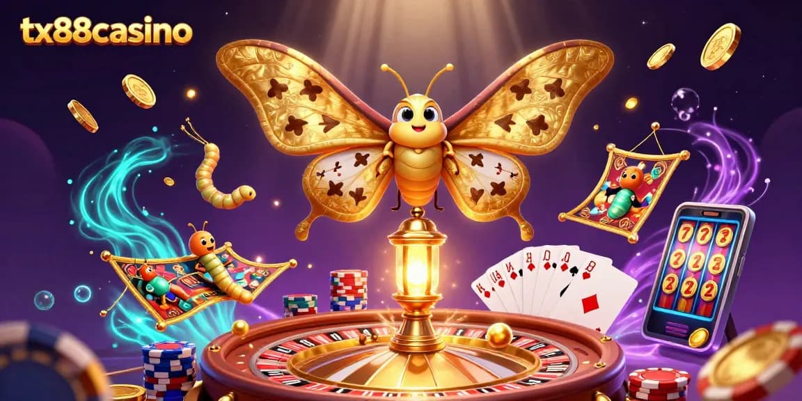 Engage in winning strategies at tx88casino with vibrant 3D casino illustration featuring various gaming elements.