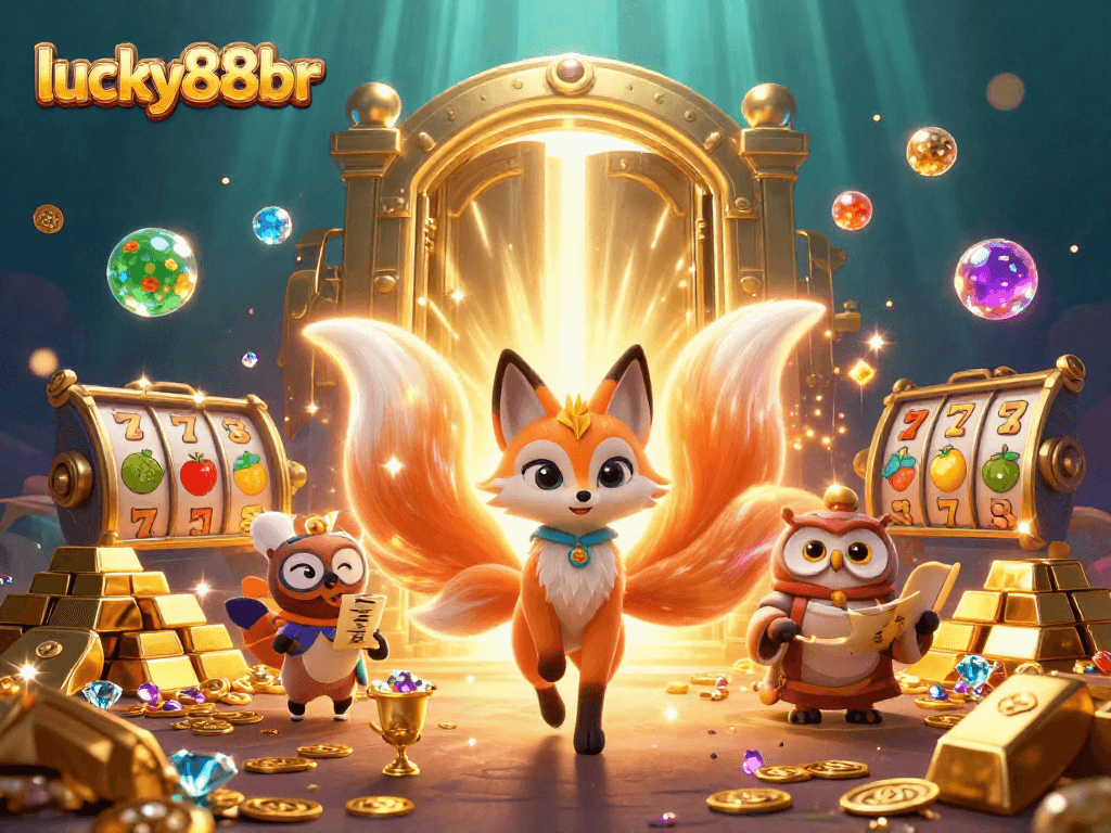 Engage in thrilling slots action with the lively characters of lucky88br illustrating vibrant casino treasures.