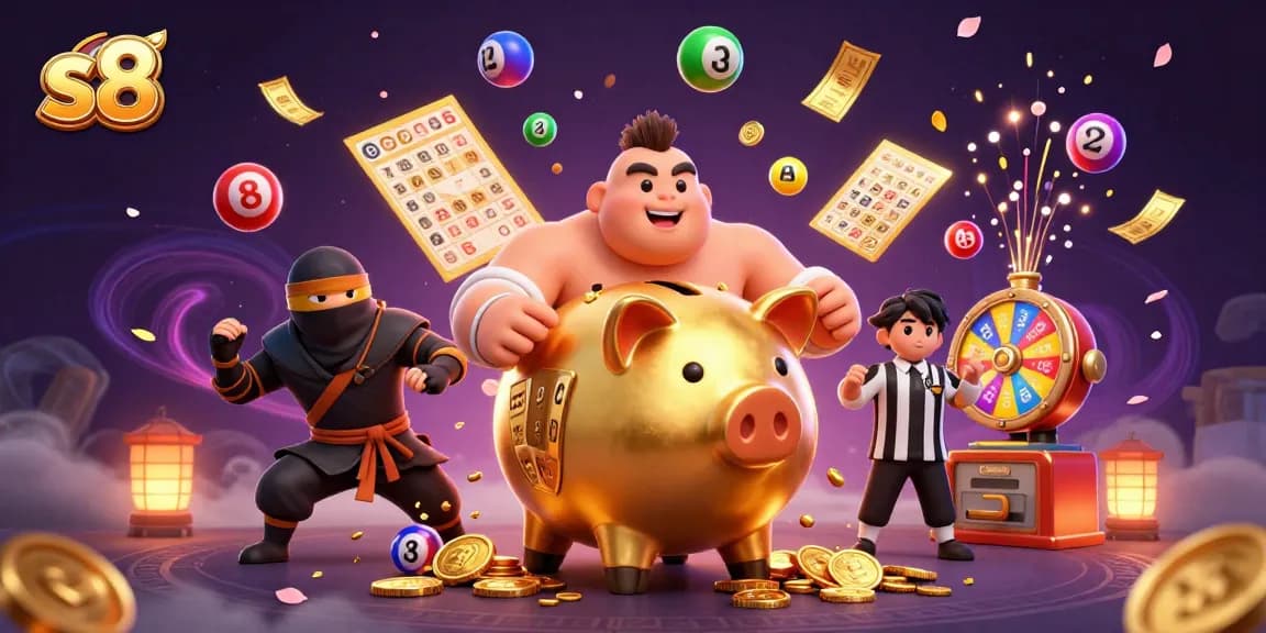 S8 engages players with immersive gambling experiences featuring vibrant lottery and gaming elements.