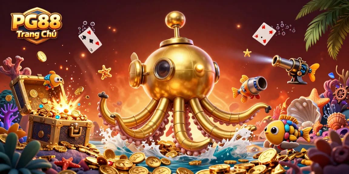 Experience exciting gaming at PG88 Trang Chủ while enjoying golden coins and captivating casino elements.