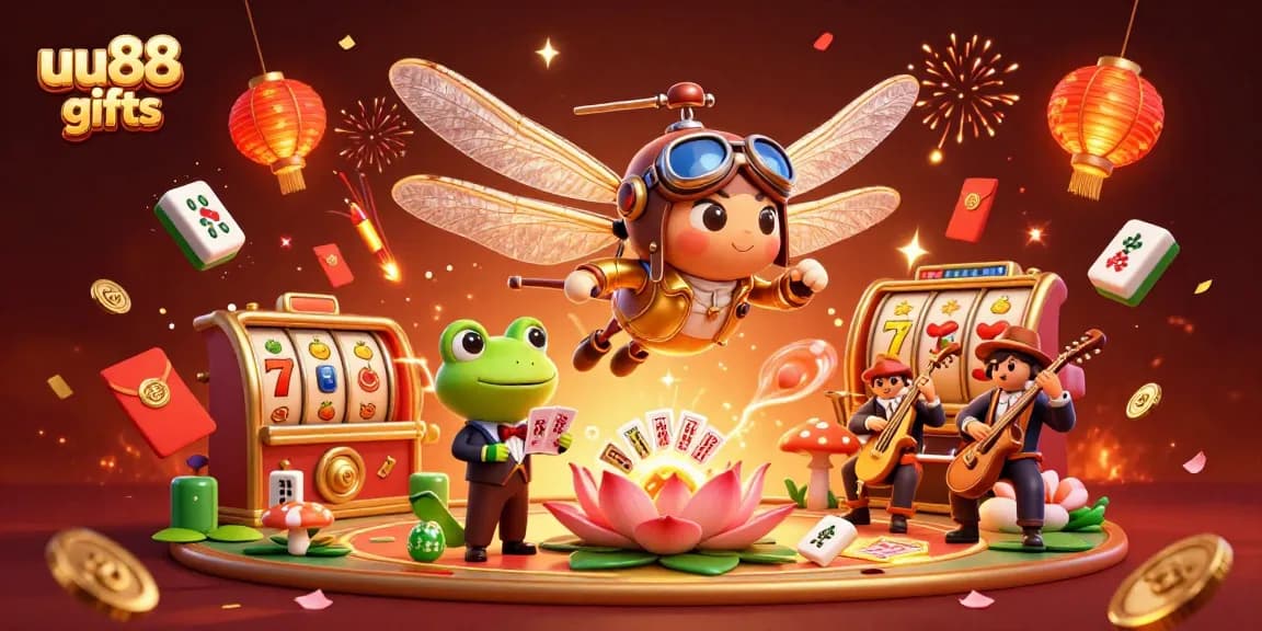 Experience the excitement of uu88 gifts with vibrant casino characters and lively 3D elements!