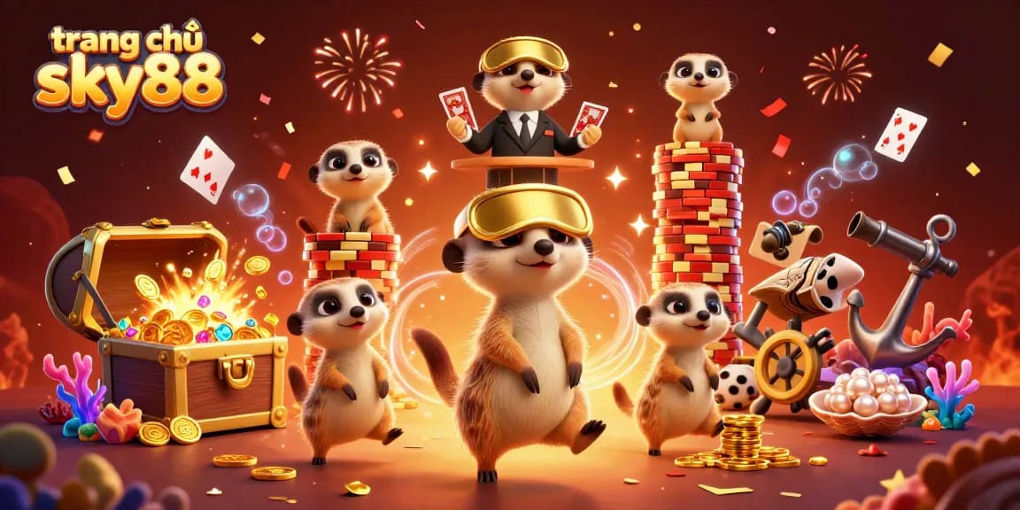 Experience the vibrant casino world at trang chủ sky88 with meerkats and dynamic gaming action.