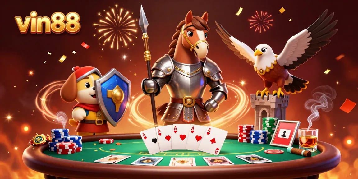 Experience thrilling wins at vin88 with playful characters in an engaging casino atmosphere.