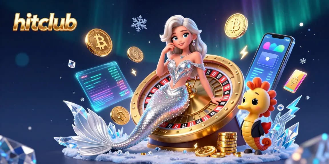 Engage in thrilling hitclub gambling with vibrant roulette, crypto coins, and enchanting characters.