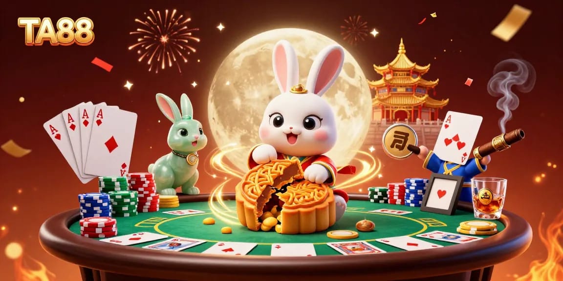 Experience the exciting world of TA88 with this vibrant 3D illustration of gambling on the moon.