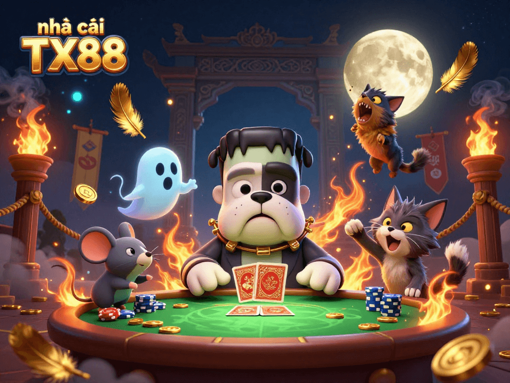 Engage in thrilling gameplay at nhà cái TX88 with vivid characters and dynamic casino elements.