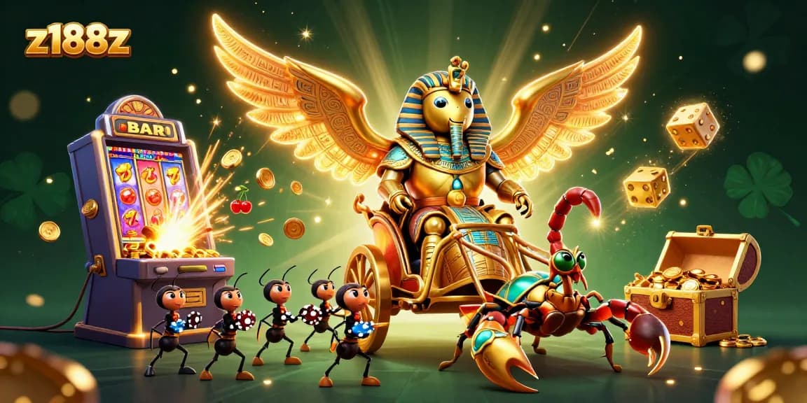 Experience thrilling gameplay with z188z's vibrant casino scene featuring exciting slot action!