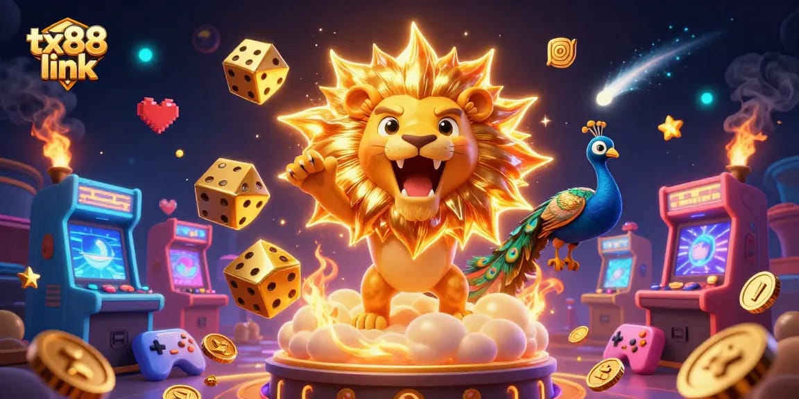 Experience the excitement of gaming at tx88 link with vibrant casino graphics and lively characters.