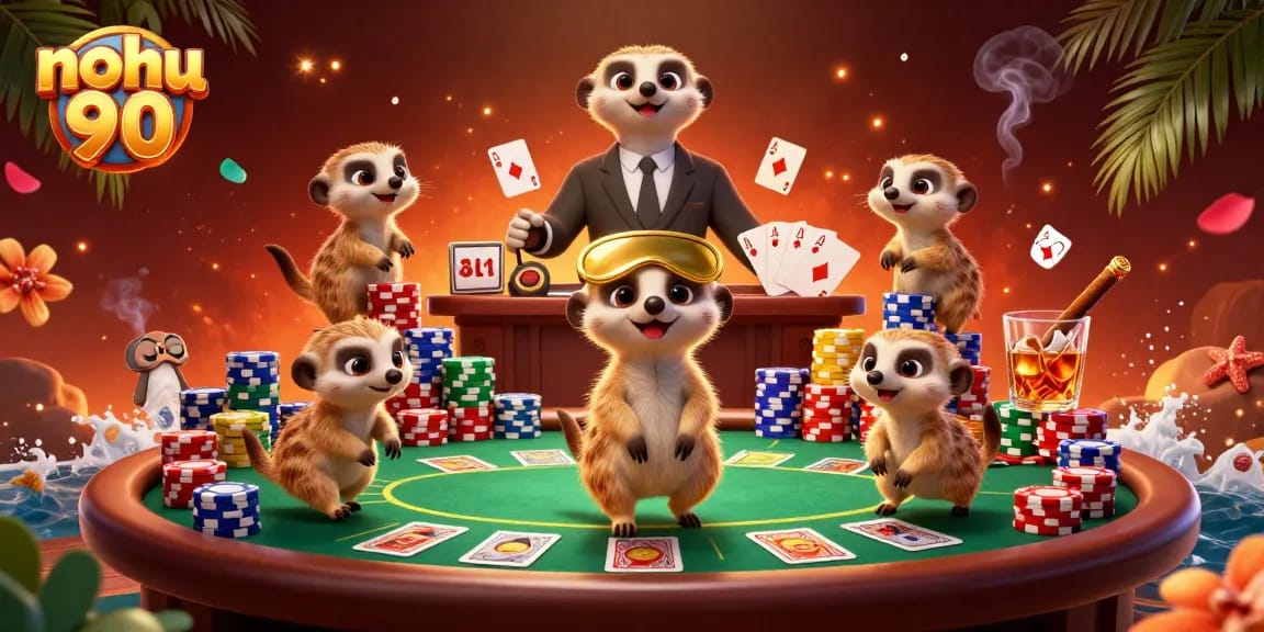 Experience the thrill of nohu 90 with meerkats operating a dynamic casino scene.