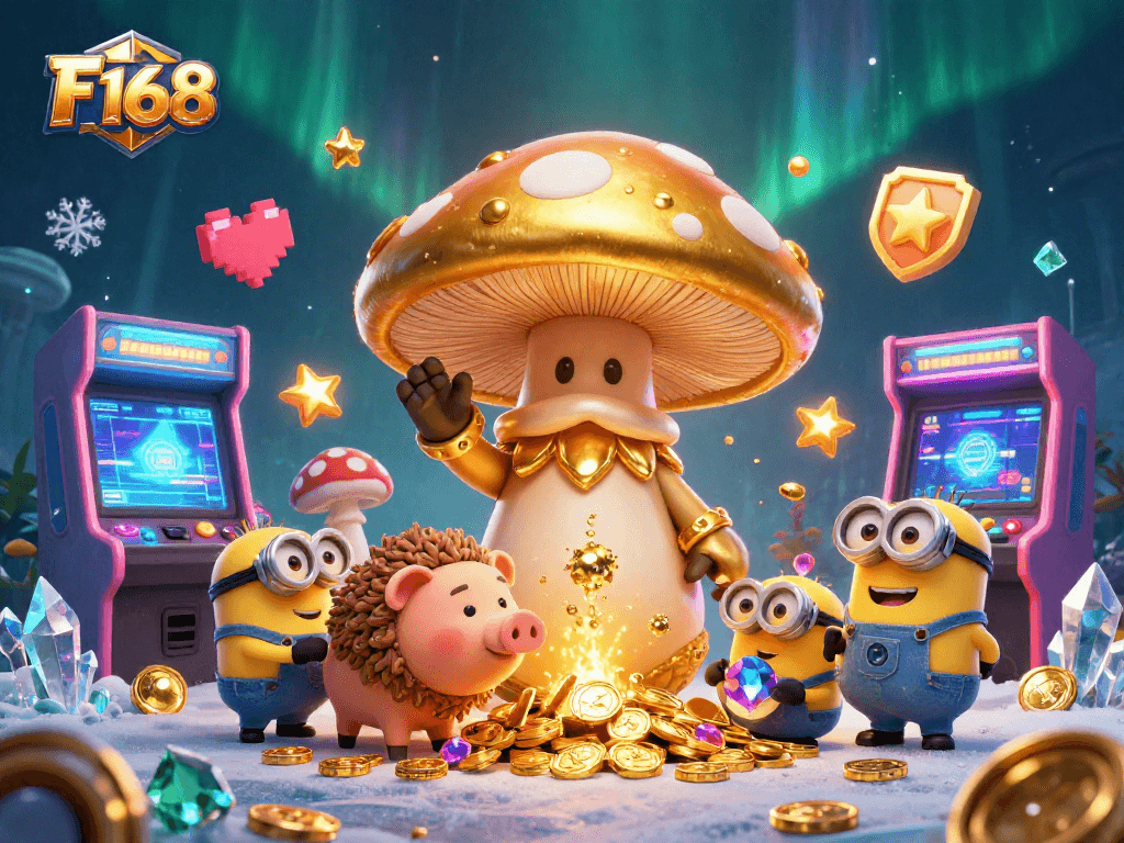 Transform your gameplay with F 168 in an enchanting golden-themed casino adventure.