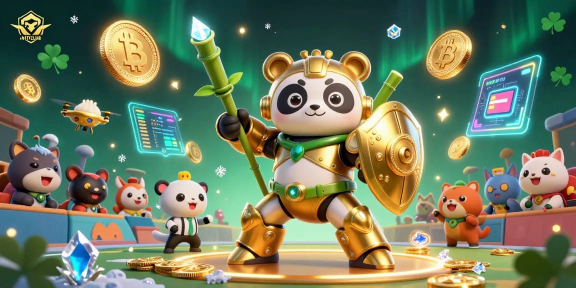 Experience thrilling gameplay at HITCLUB with a vibrant arena scene filled with cartoon characters and crypto elements.
