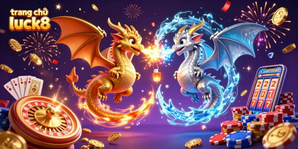 Experience the thrill of winning at trang chủ luck8 with vibrant dragons and exciting gaming elements.