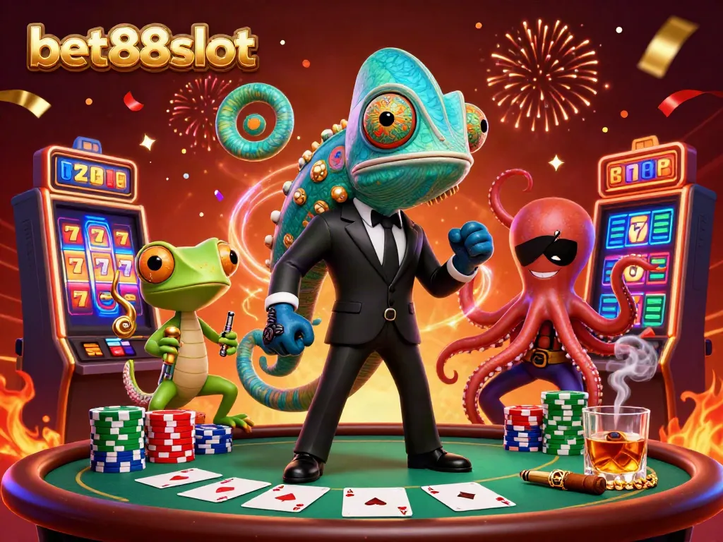 Experience thrilling gameplay at bet88slot with exciting casino elements in this dynamic illustration.