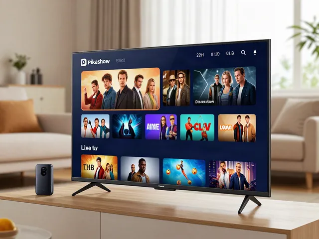 Experience the Pikashow latest version on Android, showcasing vibrant entertainment options in a cozy living space.