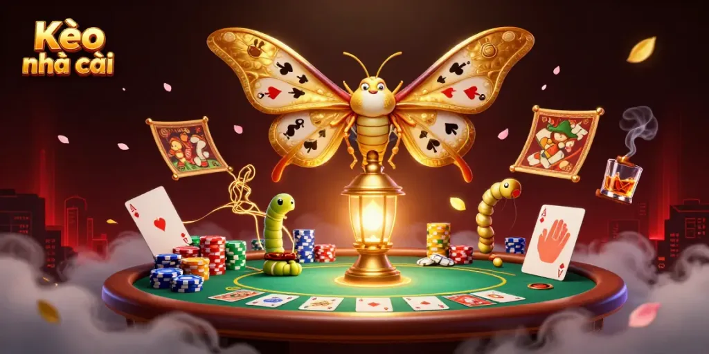 Experience the excitement of Kèo nhà cái with this vibrant casino-themed digital illustration.