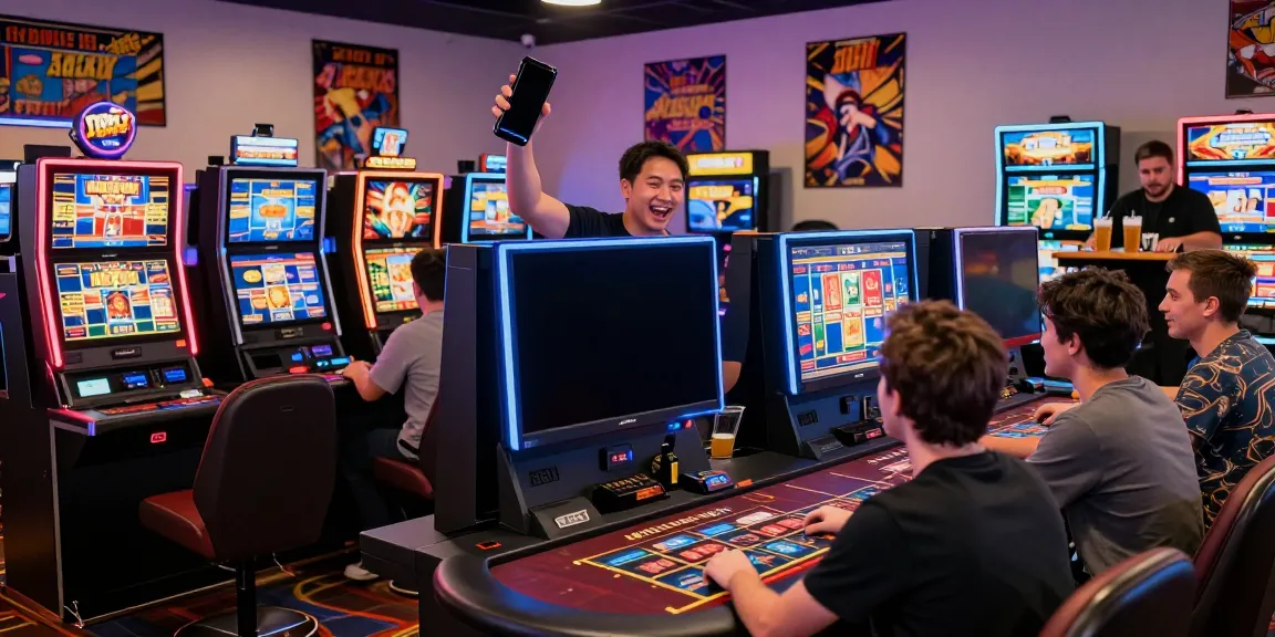 Online gaming experience at DA88 with players enjoying slot machines and live dealers.