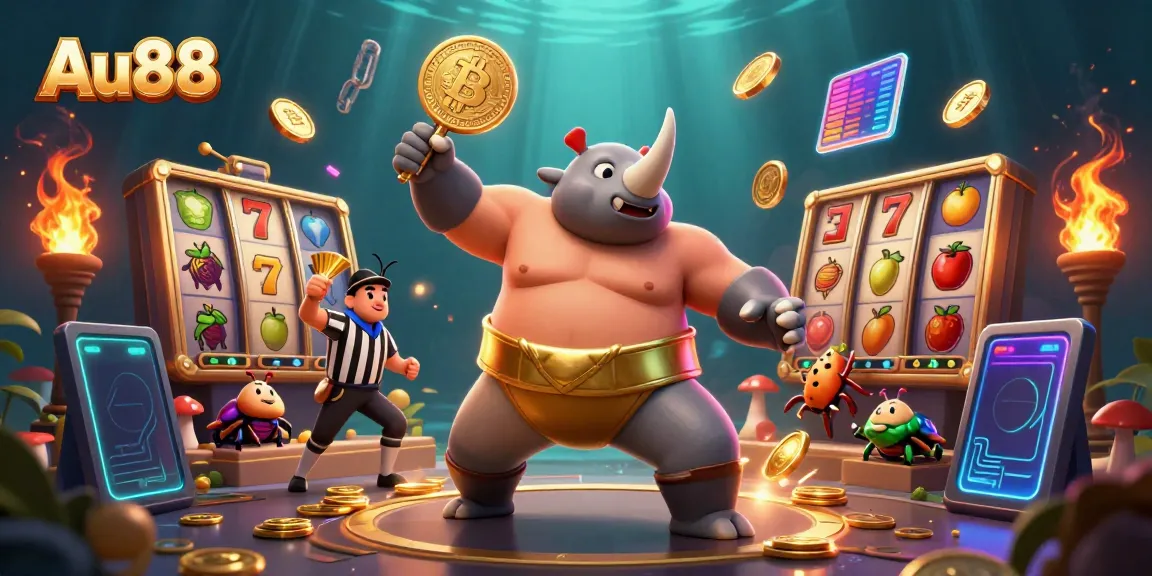 Experience thrilling gameplay in Au88 with dynamic scenes of slot jackpots and vibrant casino action.