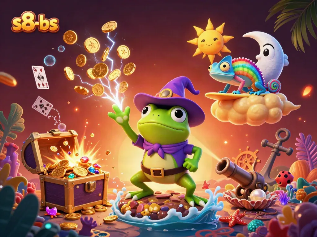 Join the adventure at s8-bs while the wizard frog conjures golden rewards with vibrant casino magic.