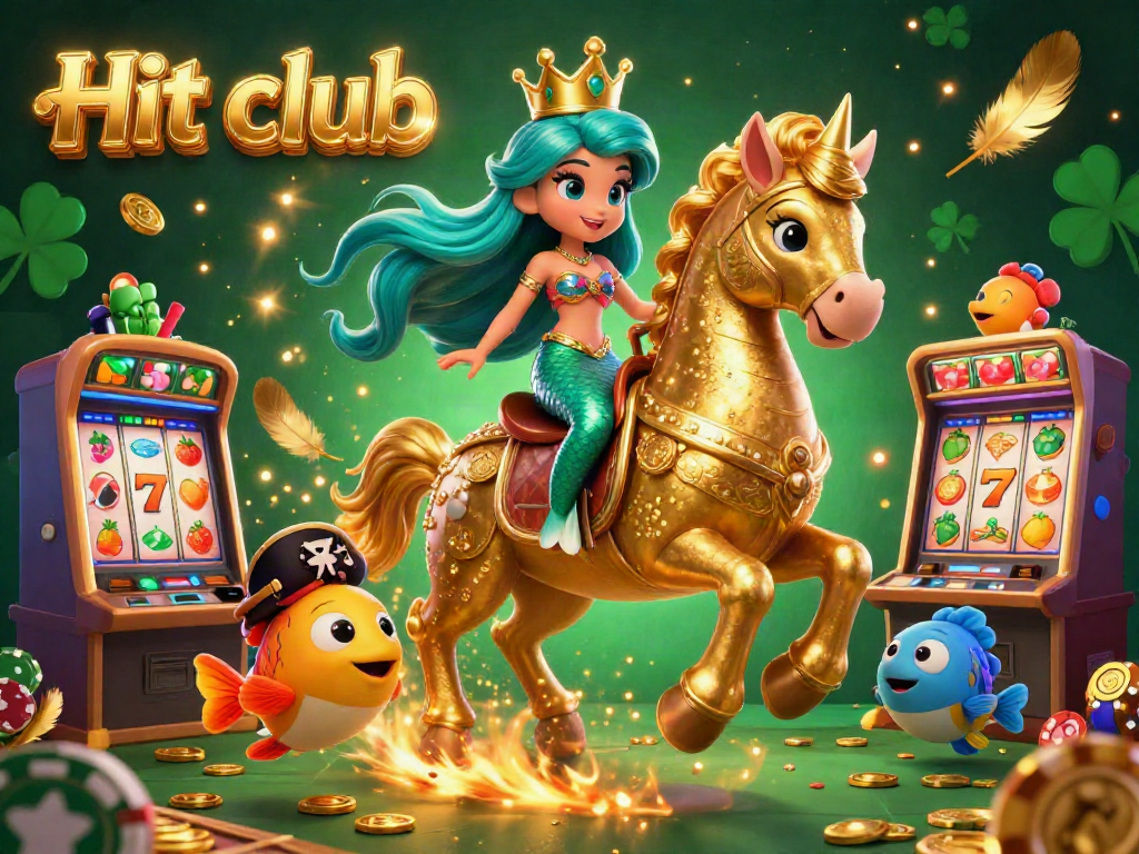 Experience big wins and vibrant gameplay at Hit club with a colorful casino scene featuring engaging characters and dynamic elements.