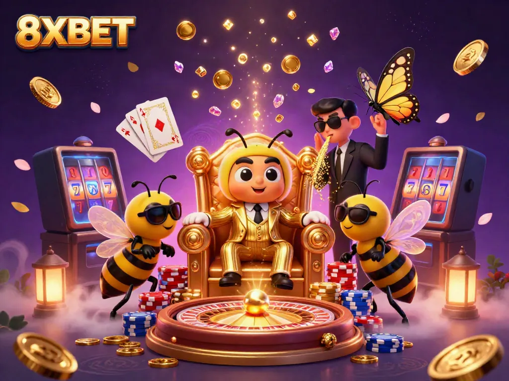 Experience thrilling gameplay with 8XBET's vibrant casino environment featuring dynamic characters and rich elements.