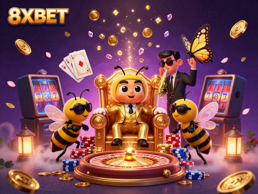 Experience thrilling gameplay with 8XBET's vibrant casino environment featuring dynamic characters and rich elements.