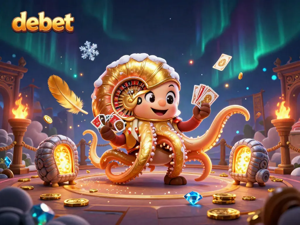 Engage in thrilling gameplay at debet, where a giant nautilus and companions invite you to the online casino.