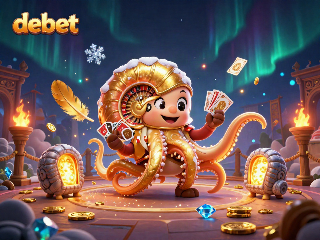 Engage in thrilling gameplay at debet, where a giant nautilus and companions invite you to the online casino.