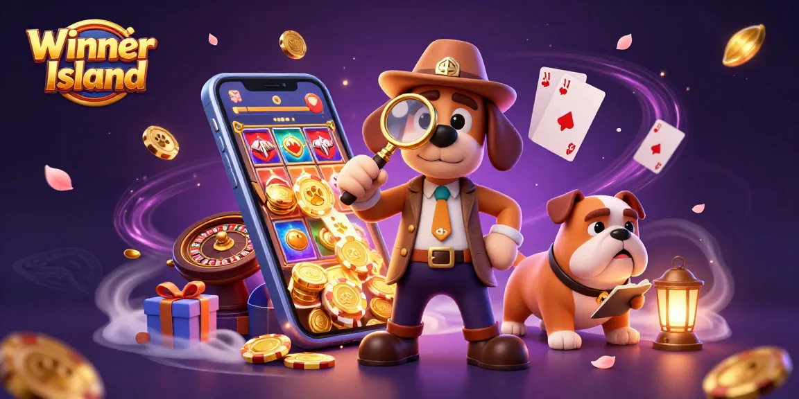 Experience the excitement of Winner Island with the detective duo uncovering hidden treasures amidst thrilling casino games.