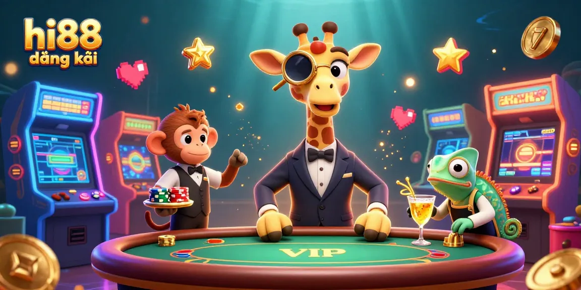 Experience high-stakes fun with hi88 đăng ký as a giraffe high-roller bets at a vibrant casino.