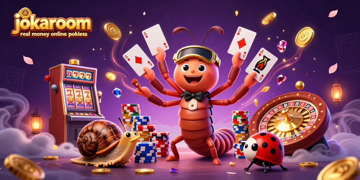 Spin big with jokaroom real money online pokies as a millipede dealer showcases thrilling cards.