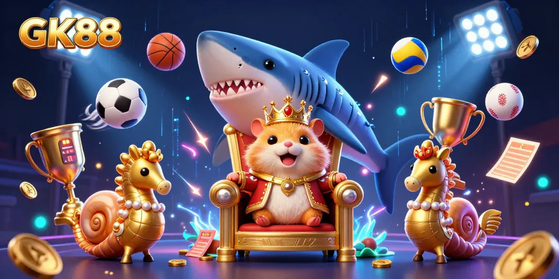 Experience thrilling GK88 sports betting action with vibrant characters and dynamic game elements.
