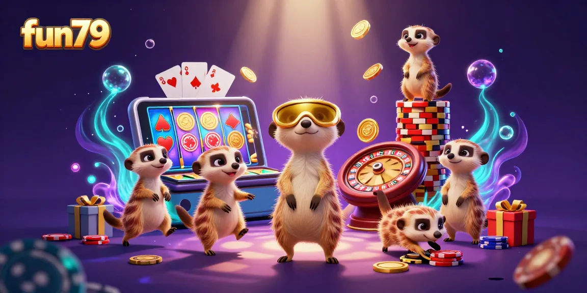 Experience fun79 where meerkats operate a lively casino, filled with games and excitement.