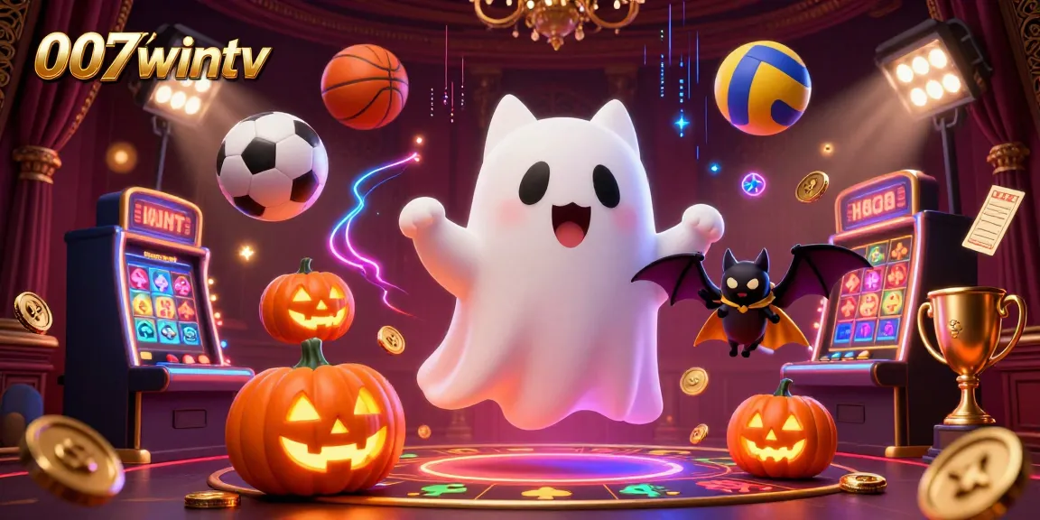 Experience thrilling adventures with 007wintv in this exciting haunted casino scene.