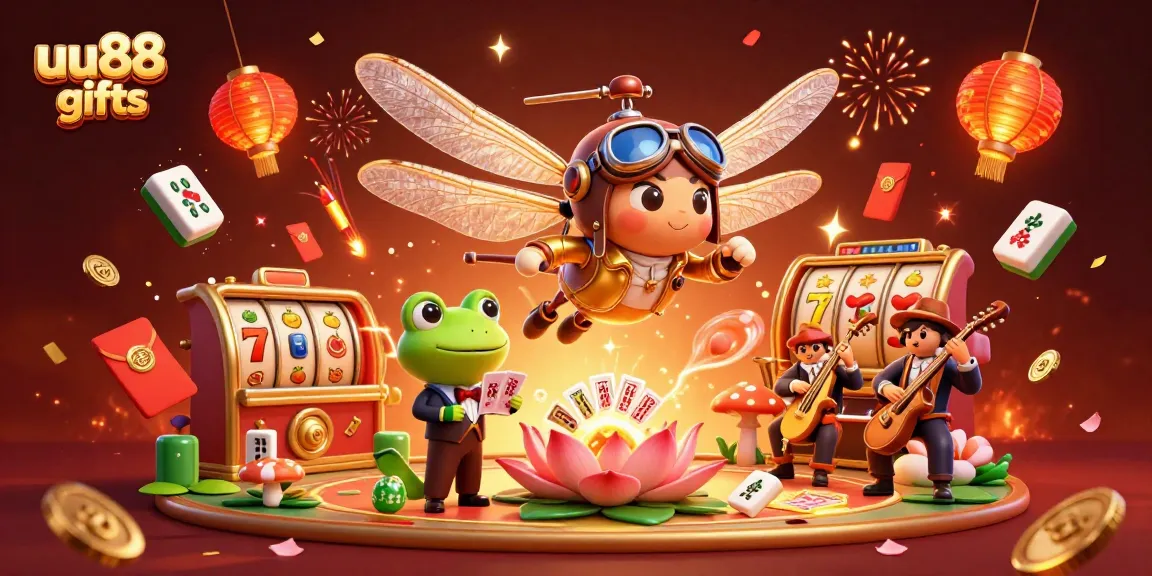 Experience the excitement of uu88 gifts with vibrant casino characters and lively 3D elements!
