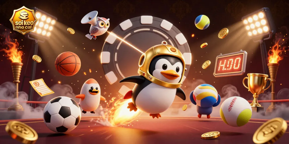 Experience thrilling betting with soi keo nha cai in an exhilarating casino-themed illustration featuring sports elements.