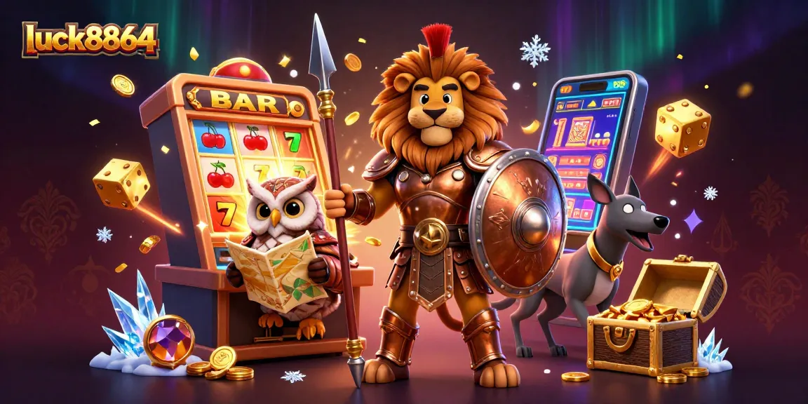 Experience thrilling jackpots at luck8864 with dynamic slot machine excitement and colorful casino elements.