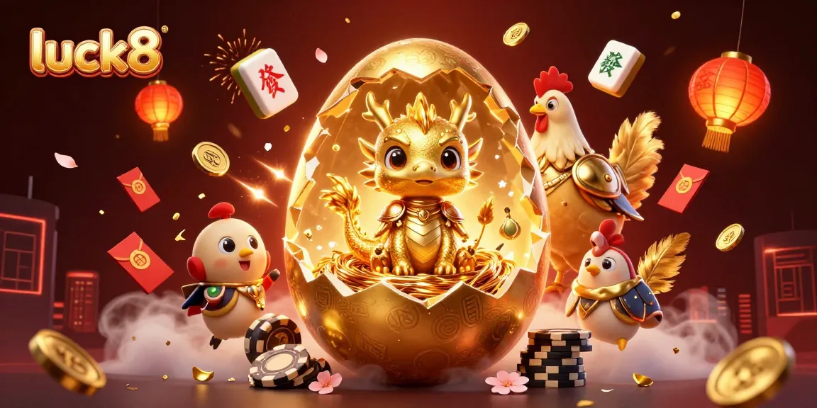 Experience the thrill of gambling with luck8 as a golden dragon and poker elements come to life.