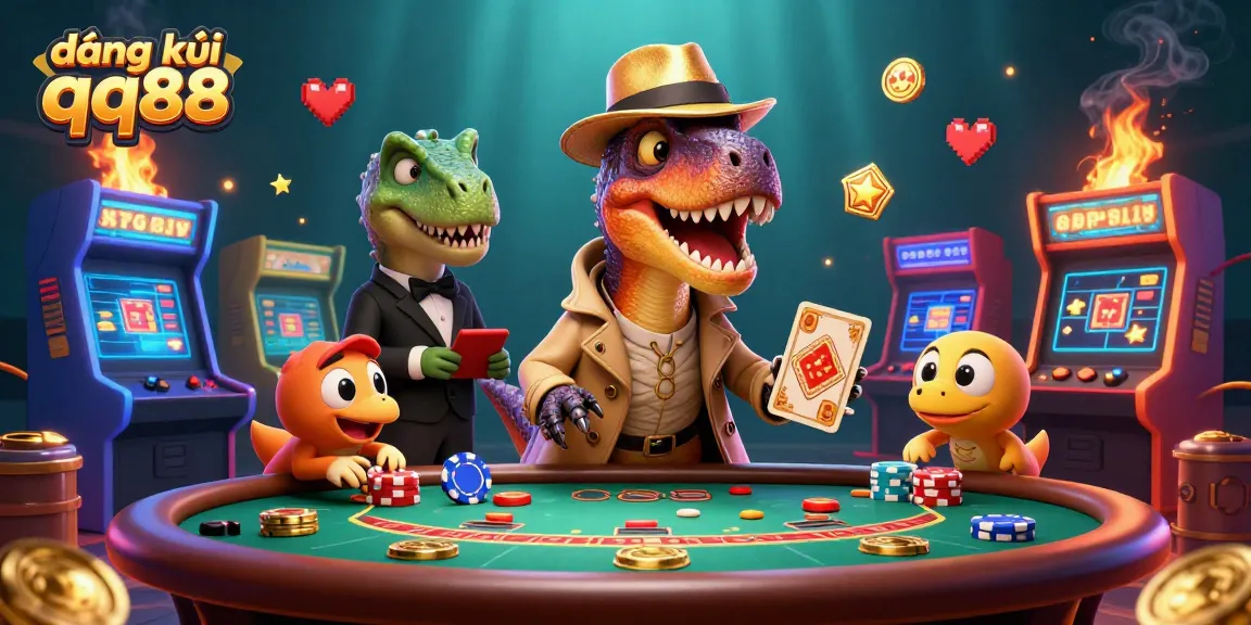 Engage with thrilling đăng ký qq88 games featuring a velociraptor card counter, stegosaurus pit boss, and compy pickpocket in vivid casino action.